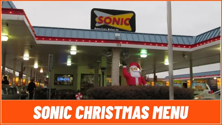 Sonic Christmas Menu 2025