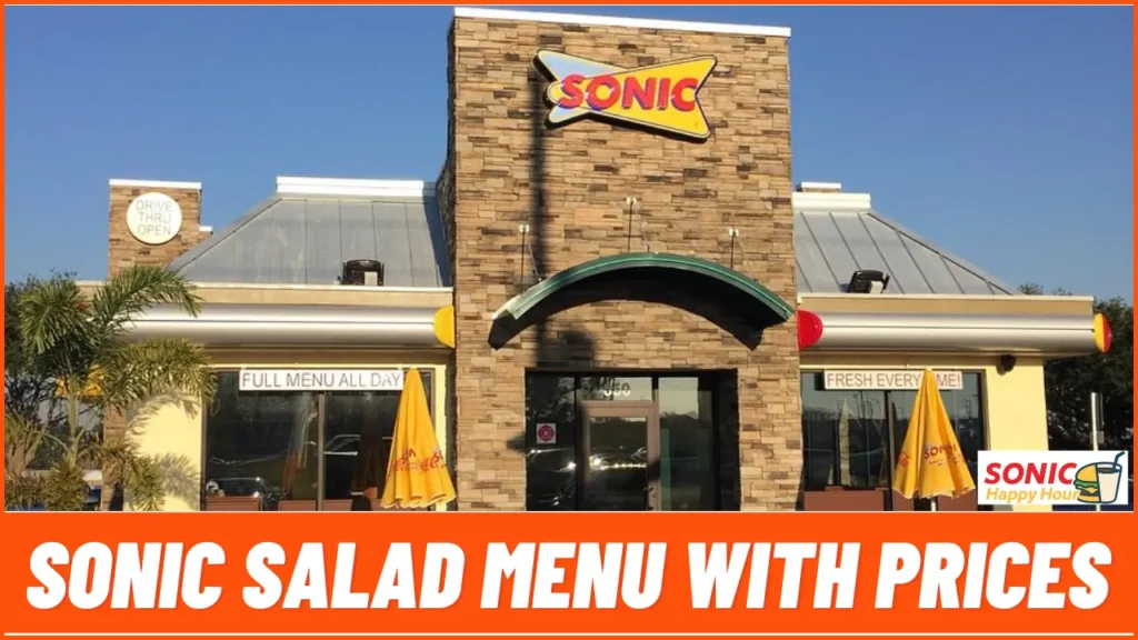 Sonic Salad Menu with Prices